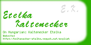 etelka kaltenecker business card